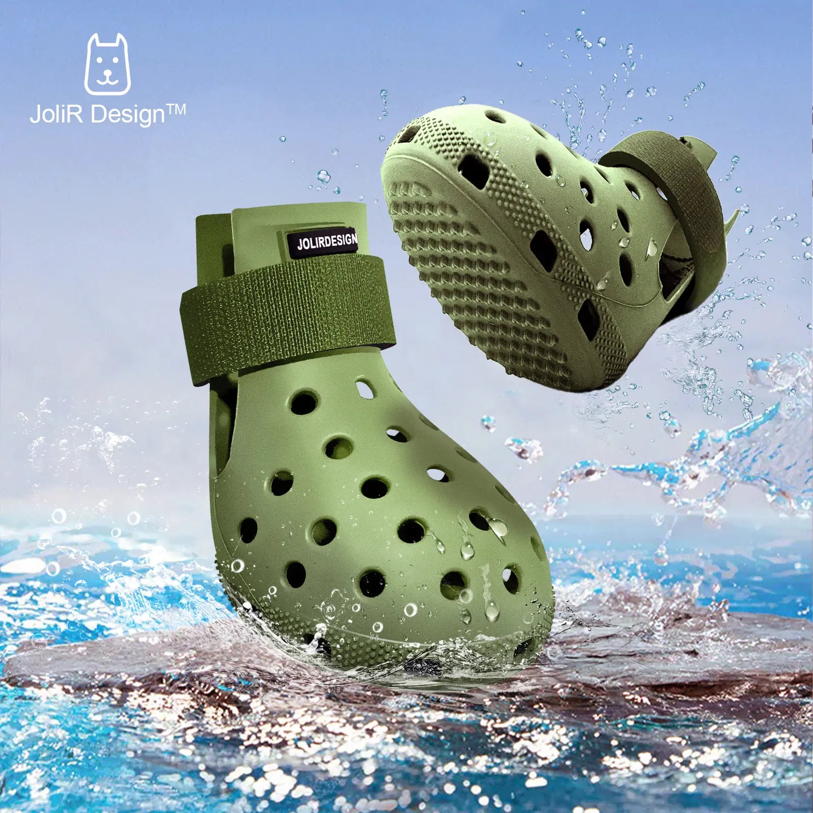 Premium Dog Boots for Hot Pavement - Protective Footwear for Small, Medium, and Large Dogs, Easy-On/Off, Non-Slip, Waterproof, and Easy-Clean Booties for Beach and Snow Activities