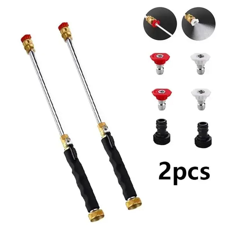 Jet Nozzle Power Washer for Garden Hose with Two High-Pressure Nozzles and Quick Connectors | Hydro Jet High Pressure Washer Tools