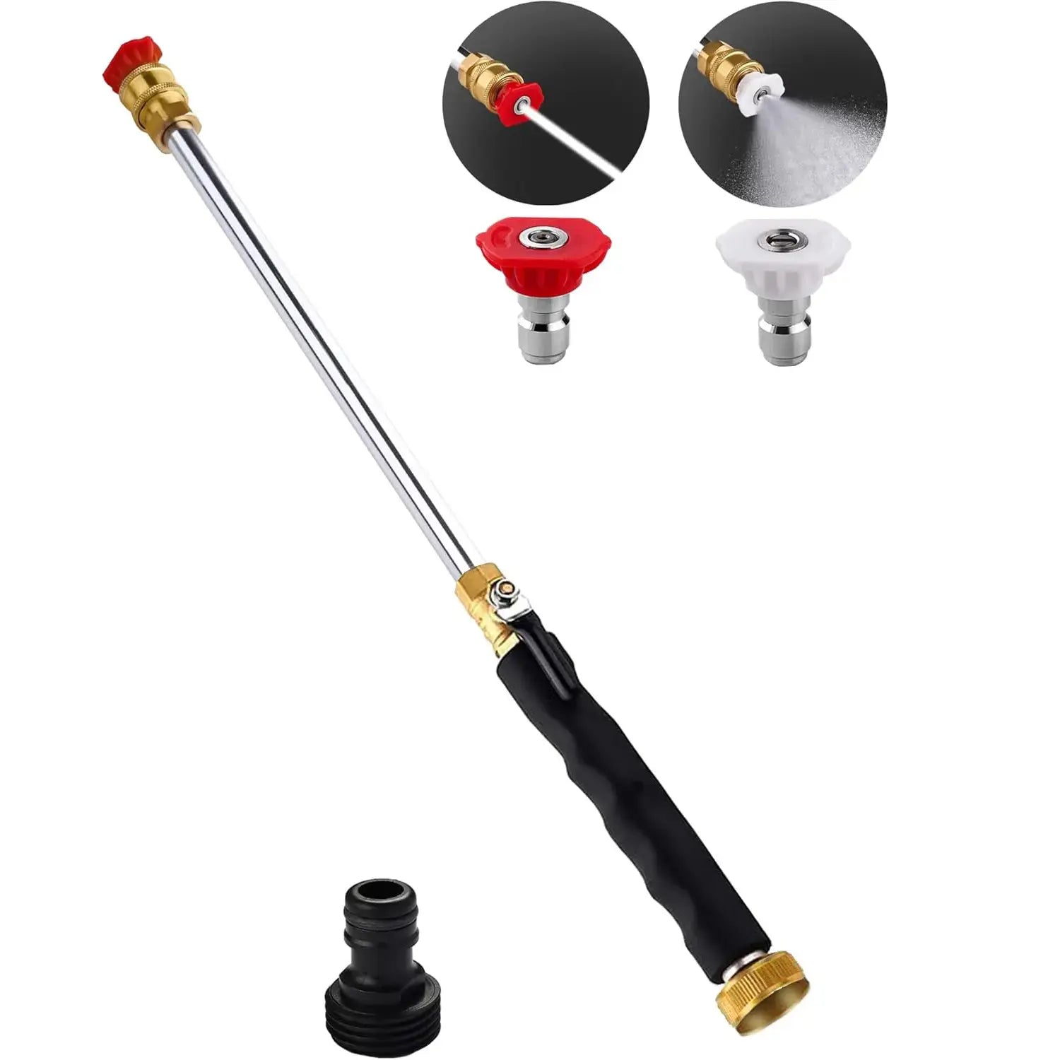 Jet Nozzle Power Washer for Garden Hose with Two High-Pressure Nozzles and Quick Connectors | Hydro Jet High Pressure Washer Tools
