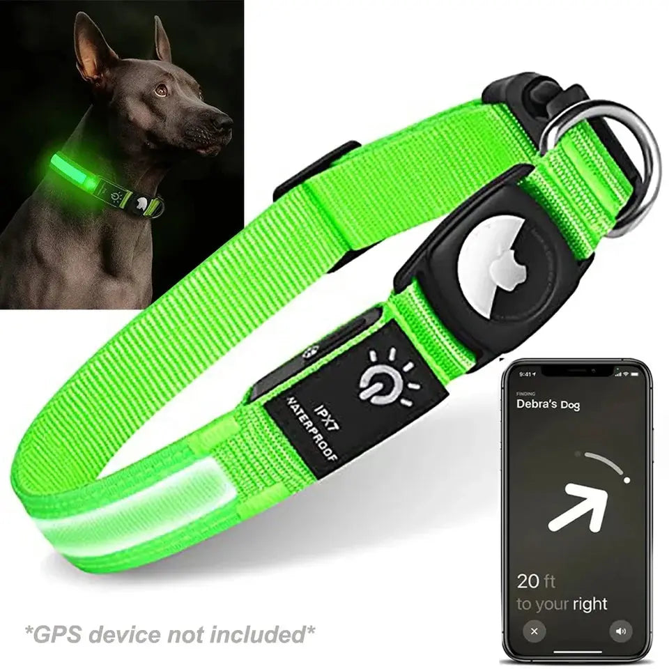 Smart Dog Collars Compatible with Apple AirTag Trackers