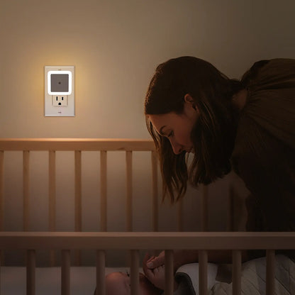 LED Night Lights Plug-In, 6-Pack Dusk to Dawn Warm White Night Lighting for Bedroom, Bathroom, and Hallway